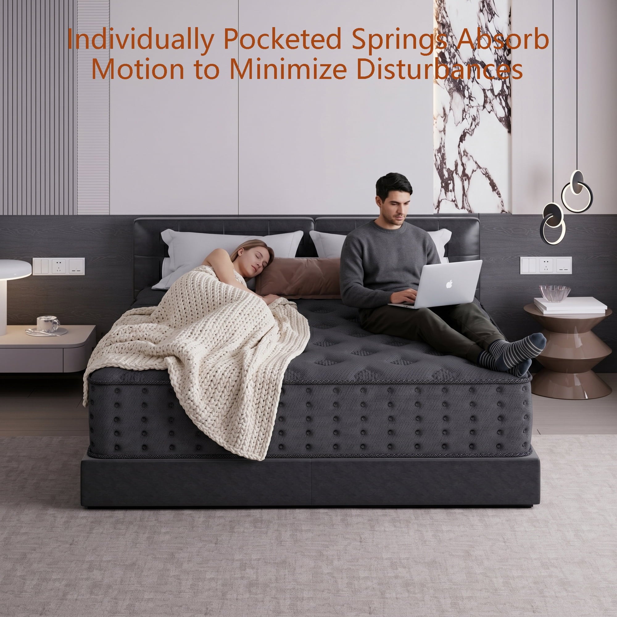 Tryagat 14” Full Hybrid Mattress in a Box, Medium Firm Full Size Mattresses, Cooling Gel Memory Foam Mattress with Individually Wrapped Pocket Coils, Pressure Relief