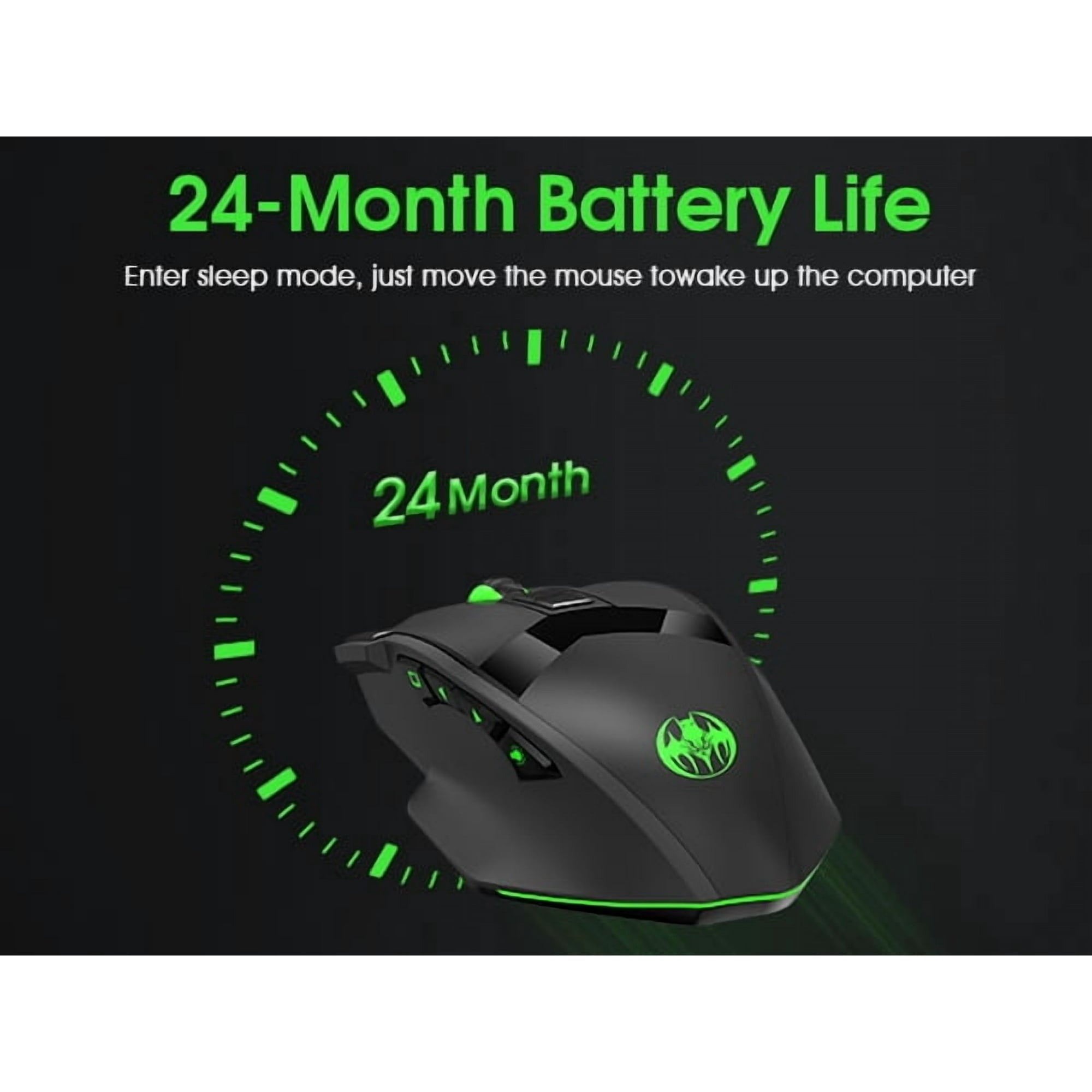 Wireless Gaming Mouse, 16000 DPI Adjustable, Bluetooth 5.2 & 2.4GHz Dual Mode, Lightweight, 10 Buttons, RGB Lighting, for PC Gaming & Office, Muzpu (Black)